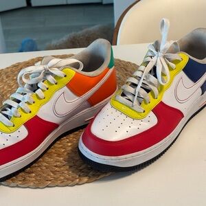 Nike Multicolor Air Force 1 Sneakers. Brand new. This shoe is not common